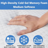 Rhyme source 4.5 Inch Cold Gel Memory Foam Mattress Replacement for Sleeper Sofa and Couch Beds - Full Size CertiPUR-US Certified (Sofa Not Included) Rhyme source