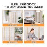 ZFFURN 4 Panel Room Divider, 5.6Ft Japanese Shoji Style Folding Privacy Screen, Decorative Room Divider Panel, Portable Freestanding Room Partition for Home, Office, Bedroom (White) ZFFURN