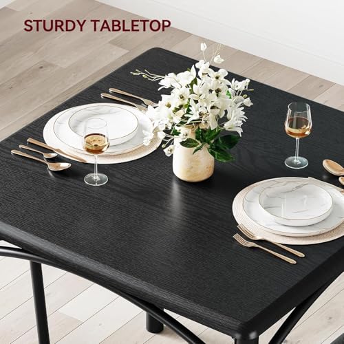 OUTGOODS 2-Person Dining Table Set (3 Pieces) - Square Kitchen Table with Upholstered Chairs | Ideal Small Space Dining Set for Apartments, Studios | Compact Kitchen Dining Set for 2 Adults/Kids OUTGOODS