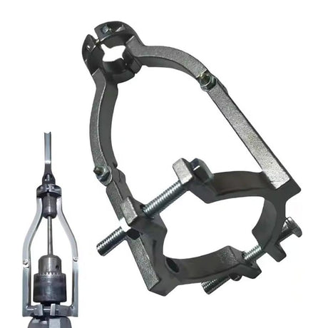 Square Hole Drill Bit Adapter, Stainless Steel Mortising Attachment for Drill Press, Tenon Drill Bits Fixing Bracket Power Tool Accessory for Drill Machines, Easy Installation and Disassembly,(Black) RYGRZJ