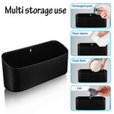 Picowe Magnetic Laundry Storage, Large Lint Holder Bin for Laundry Room, Space-Saving Trash Container Hanging on Dryer, Washer or Wall Mount Trash Bin, M - Black Picowe
