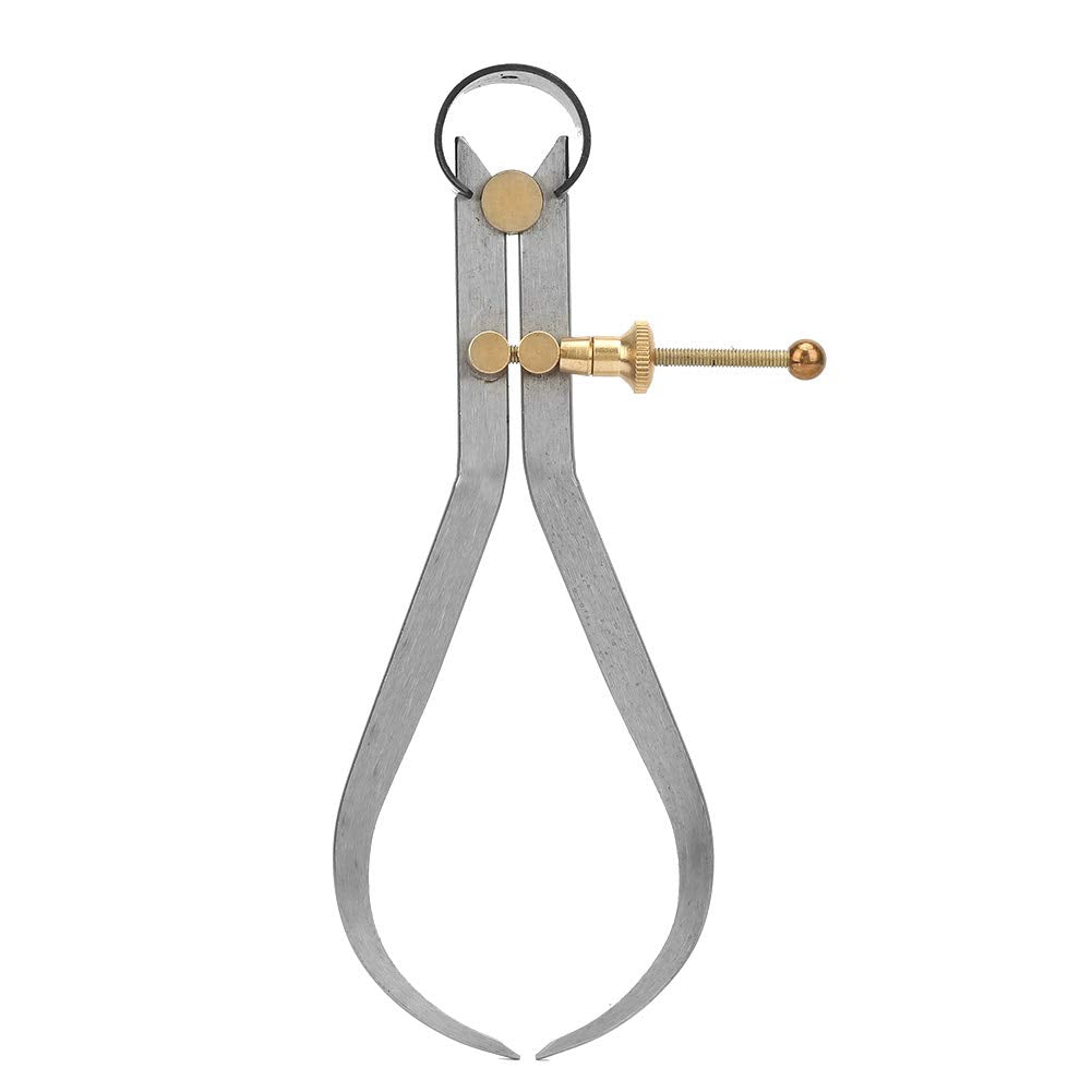 CHEOTIME Outside Spring Caliper, Boomerang Leg External Spring Caliper Divider with Copper Fitting Marking Gauges Outside Caliper for Wood Turning Lathe Work CHEOTIME