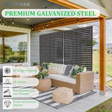 6FT Outdoor Metal Privacy Screen – Decorative Privacy Fence and Room/Garden Divider, Weather-Resistant Freestanding Panel with Stand, Durable Steel for Patio, Garden, Balcony, or Backyard WIZWERK