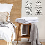 HollyHOME Luxury Checkered Super Soft Solid Single Pinsonic Quilted Bed Quilt Bedspread Bed Cover, White, Twin HollyHOME