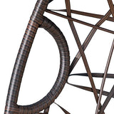 Christopher Knight Home Isaiah Indoor/Outdoor Wicker Tear Drop Hanging Chair (Stand Not Included), Multi-Brown and Tan Christopher Knight Home