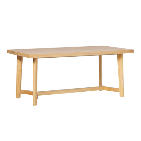Walker Edison Modern Farmhouse Rustic Solid Oak Wood Rectanglular Dining Table for 6 - White Oak Walker Edison