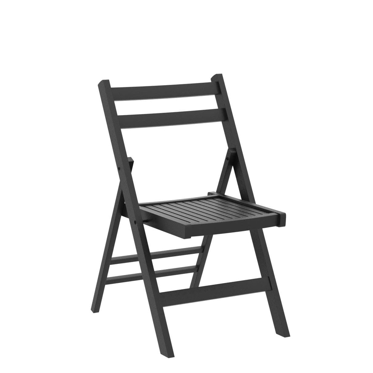 4-Piece Set of Indoor and Outdoor Wood Folding Chairs,Wedding Chair Wooden Slatted Seat for Dining Room Kitchen Balcony Wedding Occasion Events (Black) Ochangqi