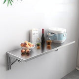 Lumclaw 23.6 * 16in Medium Stainless Steel Folding Wall Shelf | Food Truck | Kitchen, Restaurant, Garage, Laundry, Utility Room Folding Concession Shelf Lumclaw