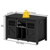 DWVO 120 Gallon Aquarium Stand with Power Outlets, Heavy Duty Metal Fish Tank Stand & Cabinet, Reptile Terrarium Table with 1100LBS Capacity for Aquarium Accessories Storage, Black DWVO