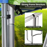 Lyromix 16FT Trampoline for Kids and Adults, Outdoor Recreational Trampolines with Safety Enclosure Net and Basketball Hoop Lyromix