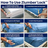 The Original USA Patented ZlumberLock – Secure Sheet Holder with Heavy-Duty Mattress Straps – No More Loose Bedding, Universal Fit, Easy One-Time Installation Zlumber