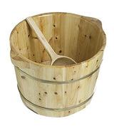 ALFI brand AB6604 15-Inch Solid Cedar Wood Foot Soaking Barrel Bucket with Matching Spoon ALFI brand