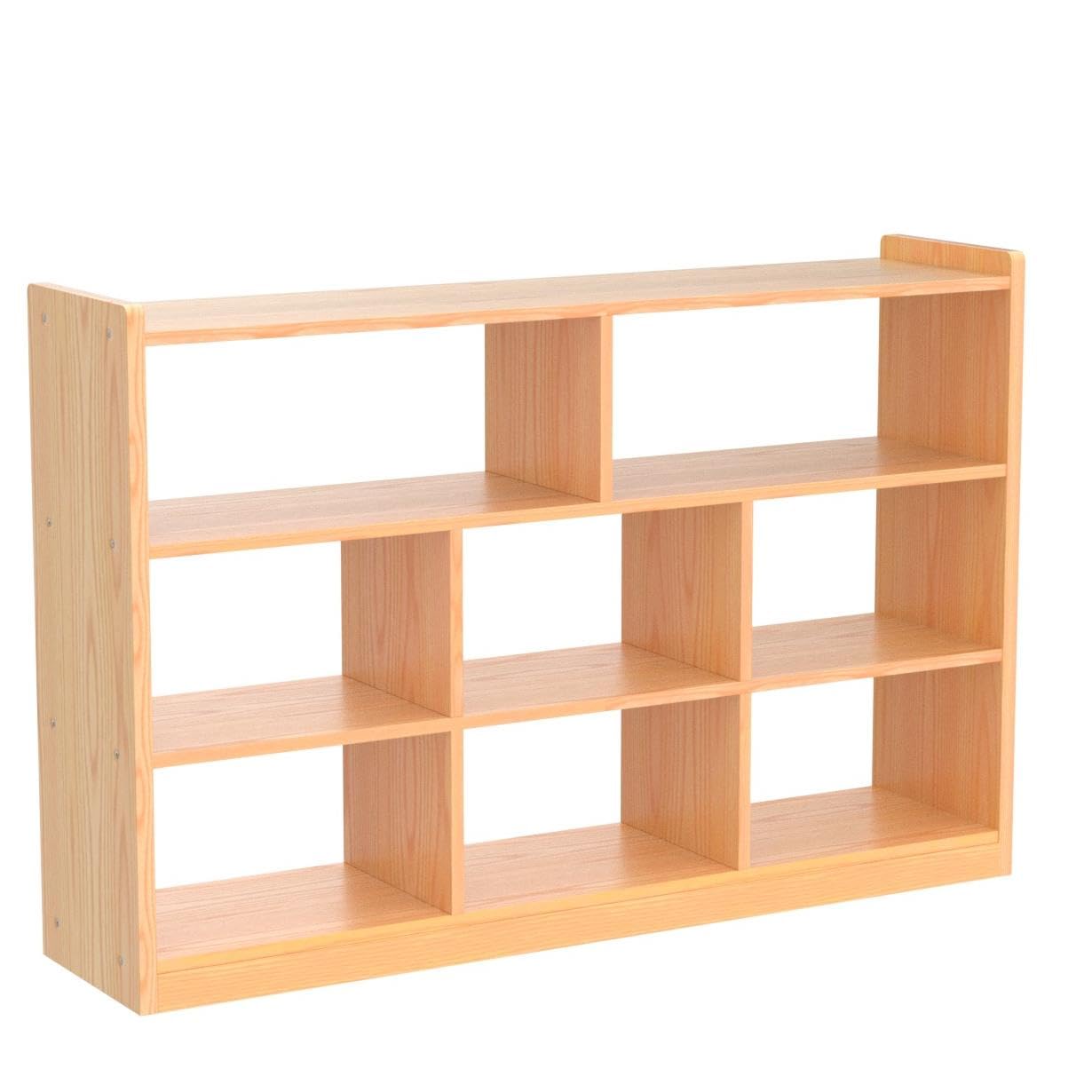 TOOKYLAND 8-Section Montessori Wood Storage Cabinet for Kids' Books and Toys - WoodArtSupply