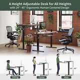 FEZIBO Standing Desk with Keyboard Tray, 48 × 24 Inches Electric Height Adjustable Desk, Sit Stand Up Desk, Computer Office Desk, Rustic Brown FEZIBO