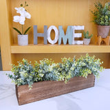 Winlyn Rustic Wooden Planter Box 17.3" L x 3.9" W x 3.9" H Brown Rectangular Planter Decorative Wood Box with Removable Plastic Liner Window Box for Farmhouse Wedding Home Garden Table Centerpiece. windiy