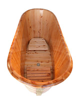 ALFI brand AB1105 63-Inch Free Standing Cedar Wood Bath Tub ALFI brand