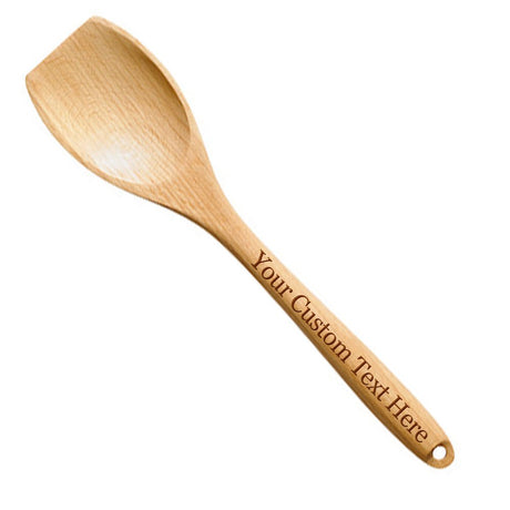 Customized 3D Laser Engraved Custom Personalized Wooden Flat Spoon Birthday Christmas Easter Anniversary Wedding Gift Hat Shark