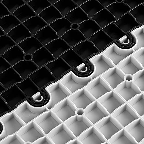 Speedway Garage Floor Diamond Tile, 12 x 12-Inch, Black, 50-Piece Set Speedway