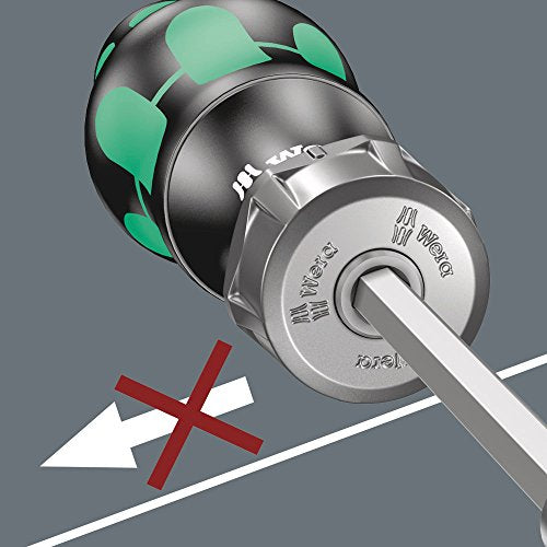 Wera 05073661002 Kraftform Kompakt 27 RA Slotted Ratcheting Screwdriver, 1/4" Head, MULTI Wera