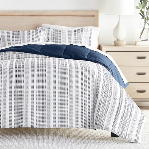 Linen Market Reversible Queen/Full Comforter Set (3 Piece) - Bring Luxury Home with Our Soft and Lightweight Down Alternative Comforters Queen Size - This Includes Your Comforter and 2 Pillow Shams Linen Market