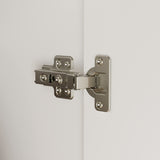 Hitow 2 Door Wardrobe Armoire Closet, 15.7" W Wardrobe Storage Cabinet with 3 Tiers Shelf & Hanging Rod, Slim Narrow Wardrobe Armoire Dresser for Bedroom Clothes Organizer, White Hitow