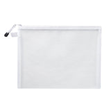 (7 x 4.3 Inch) White Sublimation Blank Canvas Makeup Bags, Bulk DIY Heat Transfer Cosmetic Pen Case Pencil Bags, Heat Press Parts & Accessories Clear Pouch with Zipper HexEh