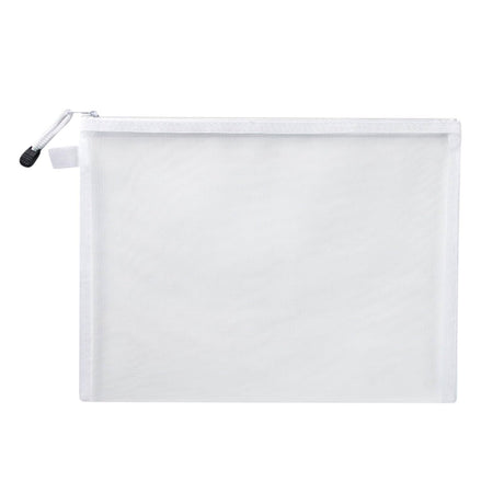 (7 x 4.3 Inch) White Sublimation Blank Canvas Makeup Bags, Bulk DIY Heat Transfer Cosmetic Pen Case Pencil Bags, Heat Press Parts & Accessories Clear Pouch with Zipper HexEh