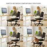 Cross Legged Office Chair Meditation ADHD Yoga Chair for Adults with Ergonomic Back Support Cushioned Seat and Leg Rest for Criss Cross Sitting Kneeling Fidgeting Height Adjustable 360° Swivel boldworks