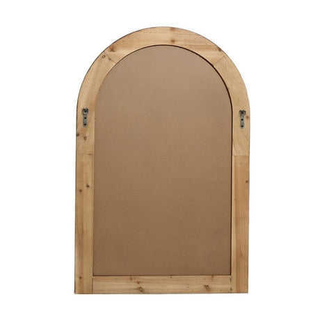LuxenHome Traditional Arch Wall Mirror, Wood Framed Arch Window Wall Mirror, Farmhouse Decor, Decorative Wooden Mirror, Accent Entryway Wall Mirror, Wall Mounted Mirror Living Room Wall Decor LuxenHöme