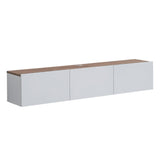 Atelier Mobili Wall Mounted TV Console - Glossy White, Entertainment Center with Floating Design ATELIER MOBILI THE LEADER OF THE INTERCHANGEABLE FURNITURE