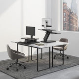 Desky Zero Adjustable Desk Riser – 6.3"–17.3" Height Adjustable Sit-Stand Workstation – Ergonomic Desktop Lift – Black Desky