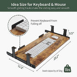 FEZIBO Height Adjustable Electric Standing Desk with 4 Drawers and Keyboard Tray, 55 x 24 Inch Table with Storage Shelf, Sit Stand Desk with Splice Board, Rustic Brown FEZIBO