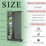 Room Divider with Shelves, Entrance Hall Partition Screen Column Floor to Ceiling - Freestanding Room Divider with Storage Shelf, Easy Assembly Freestanding Decor for Bedroom, Office Horseo