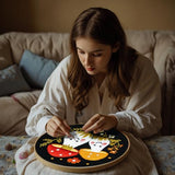 57lilina Embroidery Kit for Beginners, Pack of 3 with Hoops, Threads, Needles - Starter Cross Stitch Supplies for Adults, Gift for Relaxation Craft Lovers, Mushroom Theme
