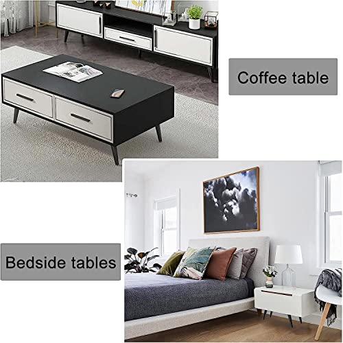 Generic Furniture Legs Black/Gold, Table Legs Metal 10Cm 15Cm 20Cm 25Cm 30Cm, Obliqueniture Feet,Sofa Cabinet Dining Table Coffee Table Desk Replacement Legs, Non-Slip Silent/Dblack/72Cm(28.3In) WoodArtSupply