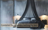Mosquito Net Bed Canopy for Girls,King Canopy Bed Curtains Full Queen Size from Ceiling,Dome Mosquito Netting Bed Tent Twin Girls Princess Canopy Bed Black Decor for Baby Crib,Kid Bed and Adult Beds