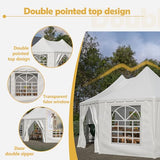 KEIKI 20x15ft Party Tent with 1 Doors & 7 Windows, Outdoor Canopy Tent Carport Wedding Event Shelter, Waterproof Wedding Tents, UV Protection Outdoor Gazebo for Party, Event,Picnic KEIKI