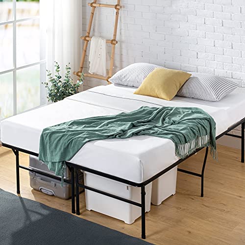 ZINUS Heavy Duty 18 Inch Metal Platform Bed Frame - Sturdy Mattress Foundation with Underbed Storage, King, Black Zinus