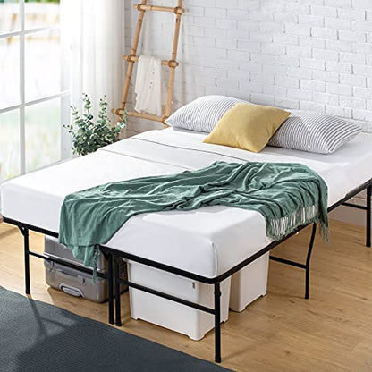 ZINUS Heavy Duty 18 Inch Metal Platform Bed Frame - Sturdy Mattress Foundation with Underbed Storage, King, Black - WoodArtSupply