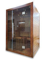 Canadian Red Cedar Wood Swedish Indoor Traditional Wet/Dry 1-2 Person Sauna SPA with 6KW 200F Heater and Rocks MCP-Distributions