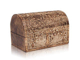 Birthday Gift Ideas Handmade Decorative Wooden Jewelry Box With Tree Of Life Carvings Jewelry Organizer Keepsake Box Treasure Chest Trinket Holder Lock Box Watch Box Gifts For Her (Natural Finish) The Great Indian Bazaar