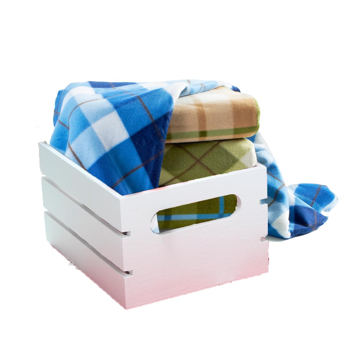 Hampton Art by Leisure Arts Wood Crate, White, 2 pc, Finished Wood Hampton Art