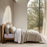 EVERGRACE Velvet Quilt Set King Size, Luxurious Soft Quilted Bedding Sets, Lightweight Velvet Comforter for All Season, Striped Channel Bedspread Coverlet with 2 Shams, Urban Taupe EVERGRACE