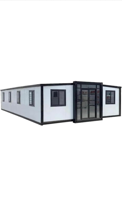 40FT Prefab House,Portable Container House to Live in with 3 Bedroom,1 Full Equiped Bathroom and Kitchen,Prefabricated Tiny House for Living,Foldable Mobile Home, Office, AirBNB - WoodArtSupply