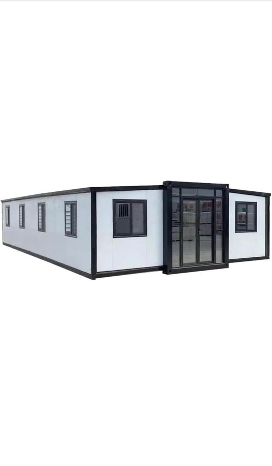 40FT Prefab House,Portable Container House to Live in with 3 Bedroom,1 Full Equiped Bathroom and Kitchen,Prefabricated Tiny House for Living,Foldable Mobile Home, Office, AirBNB