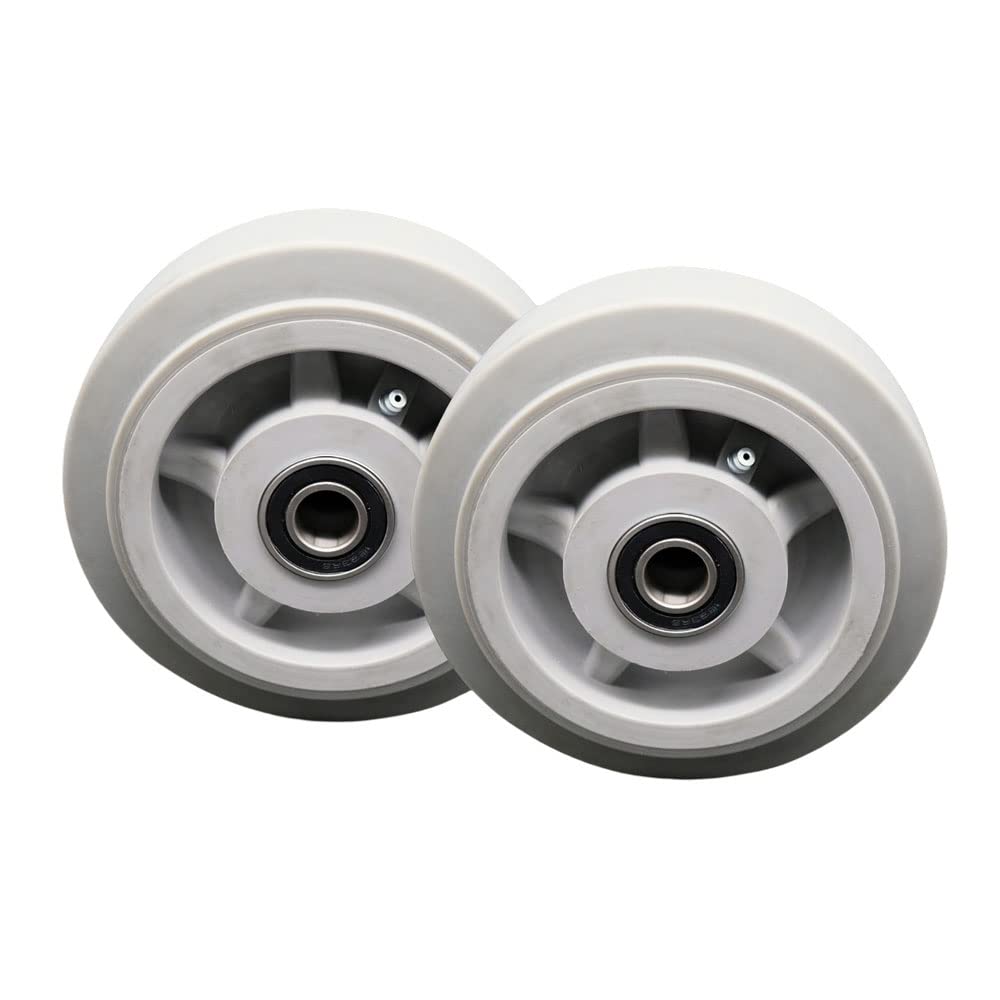 Service Caster - 6 x 2 In Replacement Wheels Only for Haul Master Appliance Dolly Hand Truck 9913304-Thermoplastic Rubber Flat Tread Wheels with 5/8 In Ball Bearings-500 lbs. Capacity per Wheel-Set 2 Service Caster