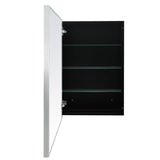 FOMAYKO Modern Medicine Cabinet Mirror Storage for Bathroom Bedroom Surface/Recessed Mount with 3 Shelves (16"x26", Brushed Silver) FOMAYKO