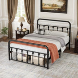 erosoei Metal Full Single Bed Frame with Storage Space, 74.8" in Steel Bed Frame with Protective Foot Pads, Strong Bearing Capacity Full Size Bed, Easy Assembly, Underbed Storage Space（43.3 inch） erosoei