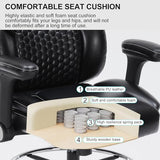 OLYFING Drafting Chair, Tall Office Chair with Adjustable Armrests PU Leather Standing Desk Chair with Adjustable Foot Ring,Comfy Mid-Back High Office Chair for Counter Height Desk, Black OLYFING