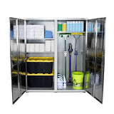 Seville Classics UltraHD Solid Steel Lockable Metal Storage Cabinet Locker Organizer w/Adjustable Shelves for Garage, Warehouse, Office, Classroom, Seville Classics